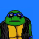 A glum goth poseur Leonardo. Fun, right?